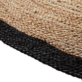 Beige Brown Jute Braided Round Rugfor Living Room – Solid handmade by LoomifyHome