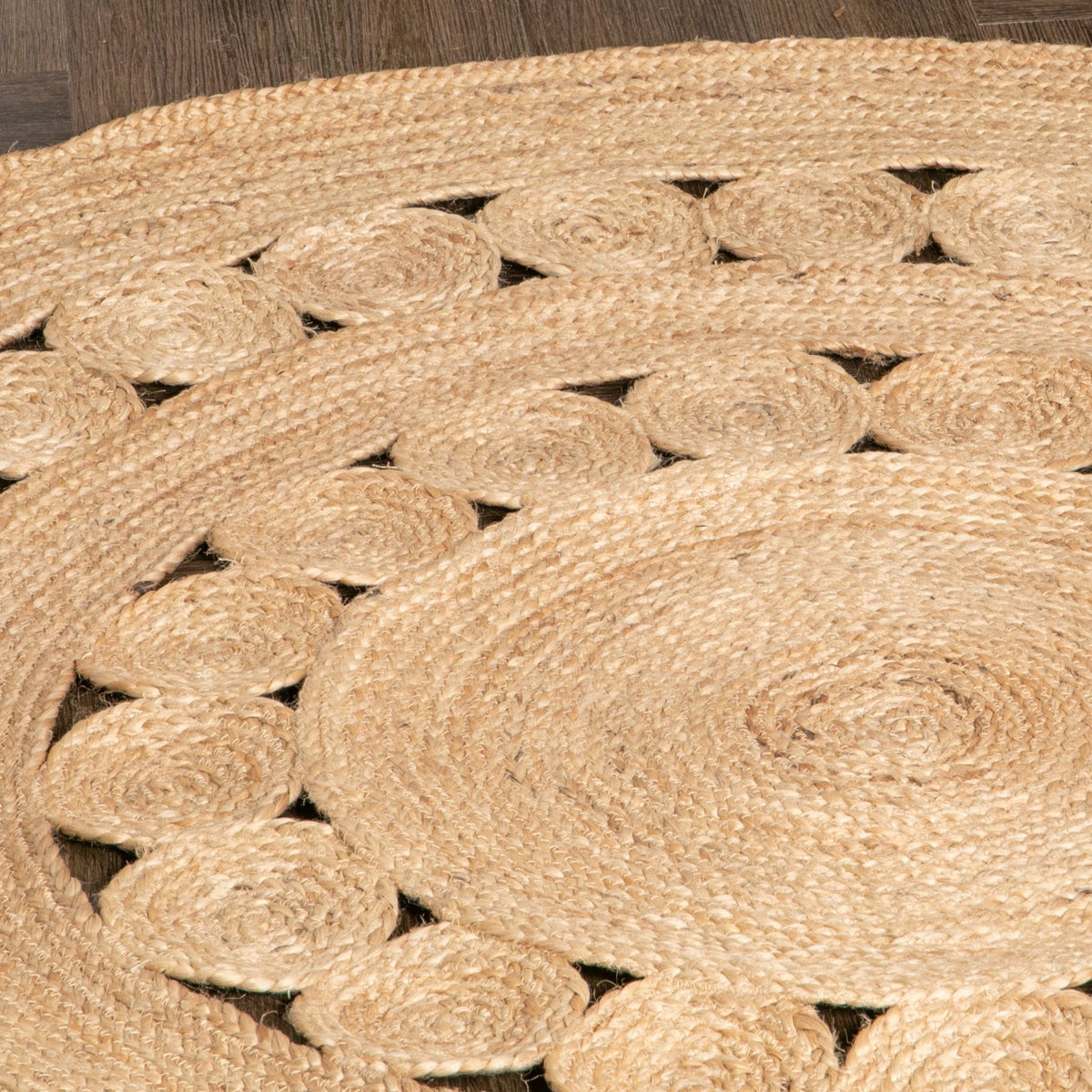 Beige Blue Jute Braided Round Rugfor Living Room – Studio Style Two handmade by LoomifyHome