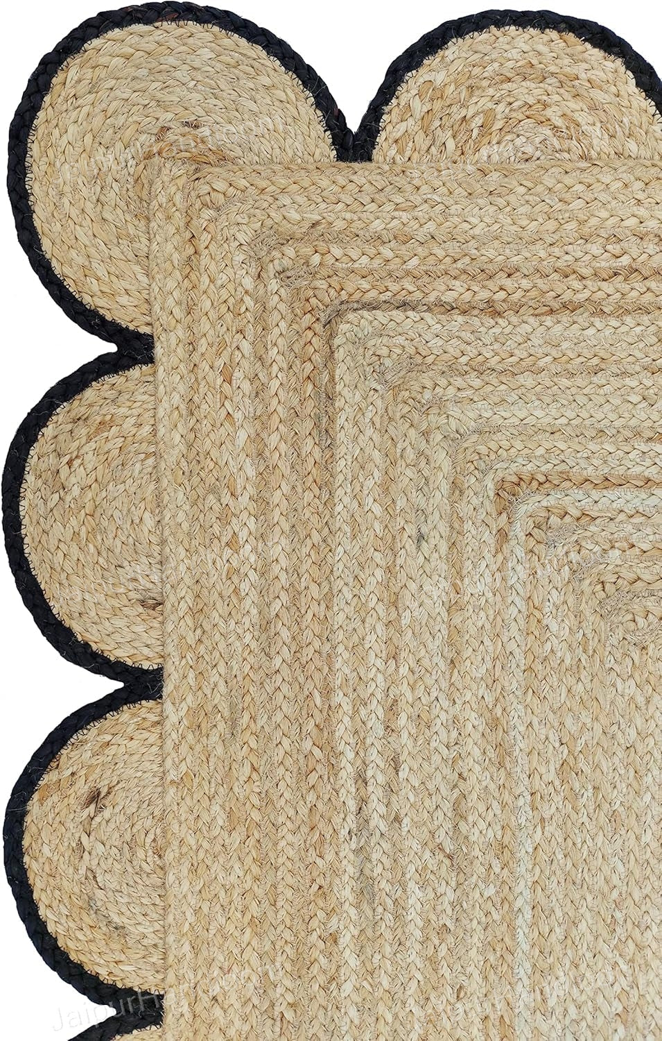 Beige Jute Braided Runner Rugfor Living Room – 4x8 handmade by LoomifyHome