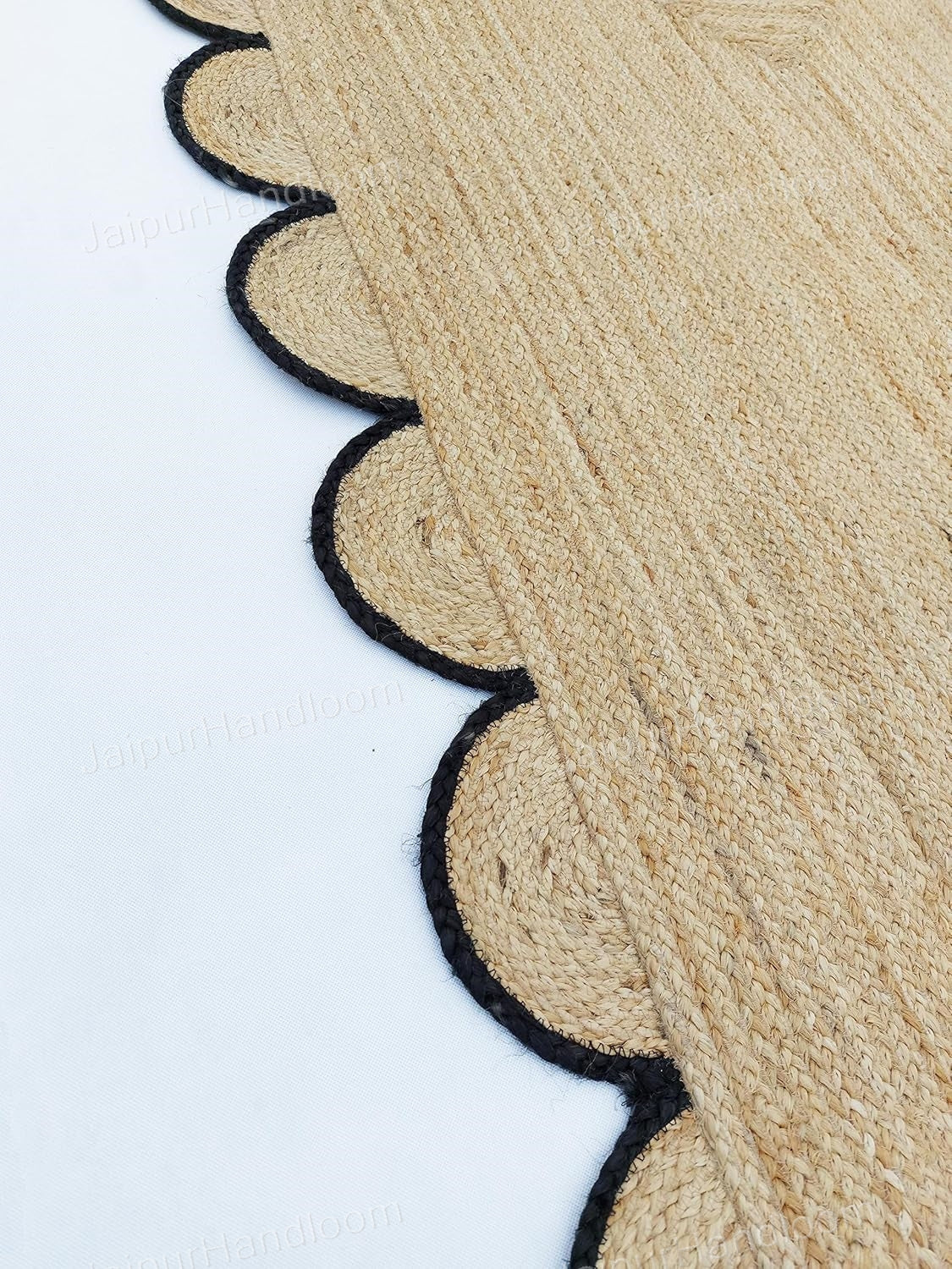 Beige Jute Braided Runner Rugfor Living Room – 4x8 handmade by LoomifyHome