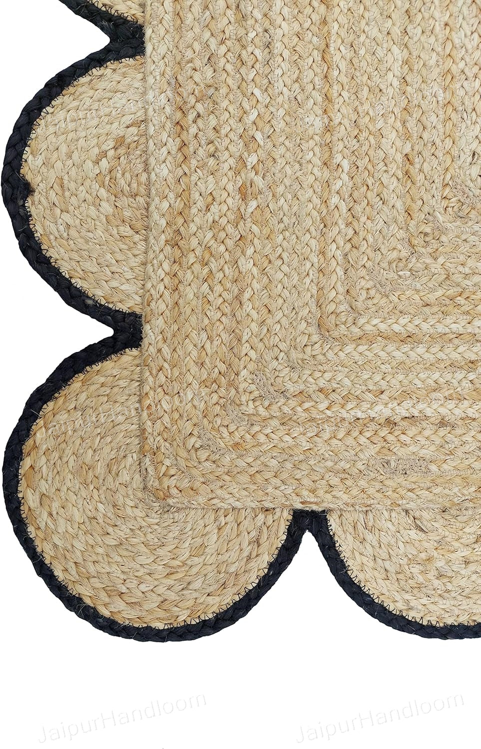 Beige Jute Braided Runner Rugfor Living Room – 4x8 handmade by LoomifyHome