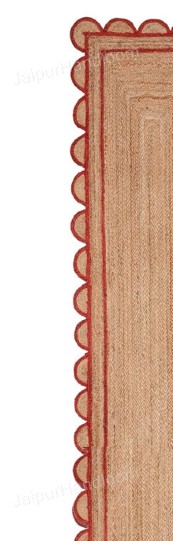 Beige Jute Braided Runner Rugfor Living Room – 5 x 8 handmade by LoomifyHome