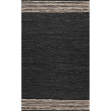 Black Beige Jute Braided Area Rugfor Living Room handmade by LoomifyHome