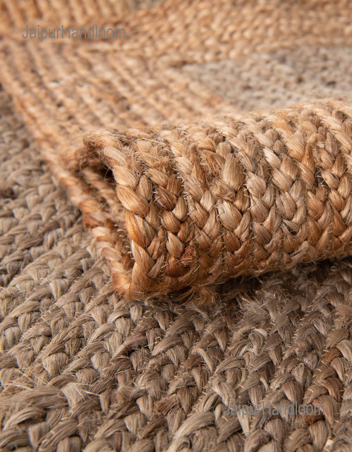 Brown Multicolor Jute Braided Oval Rugfor Living Room handmade by LoomifyHome