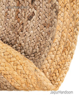 Brown Multicolor Jute Braided Oval Rugfor Living Room handmade by LoomifyHome
