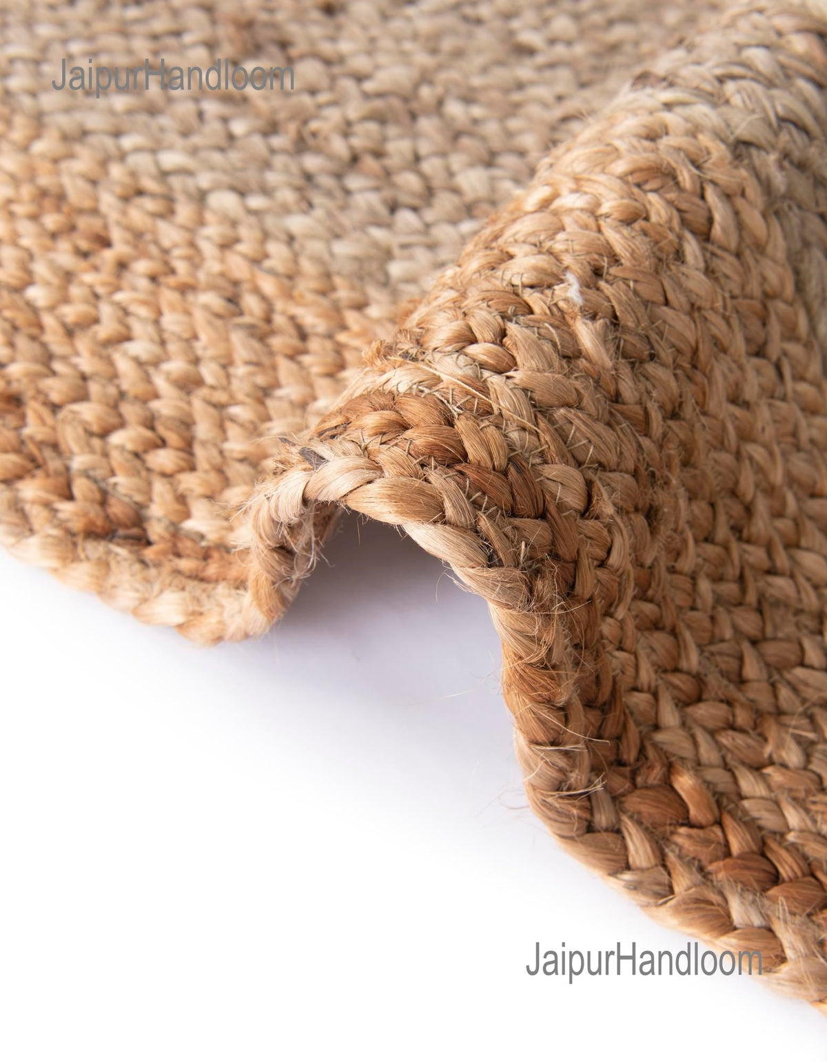 Brown Multicolor Jute Braided Oval Rugfor Living Room handmade by LoomifyHome
