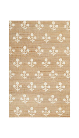 White Beige Jute Braided Runner Rugfor Living Room – Floral handmade by LoomifyHome