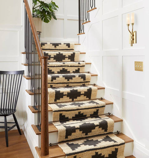 Beige Jute Braided Stair Runnerfor Living Room – 9 x 12 handmade by LoomifyHome