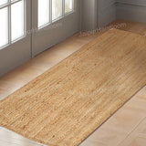 Beige Jute Braided Stair Runnerfor Living Room – 5x24 handmade by LoomifyHome