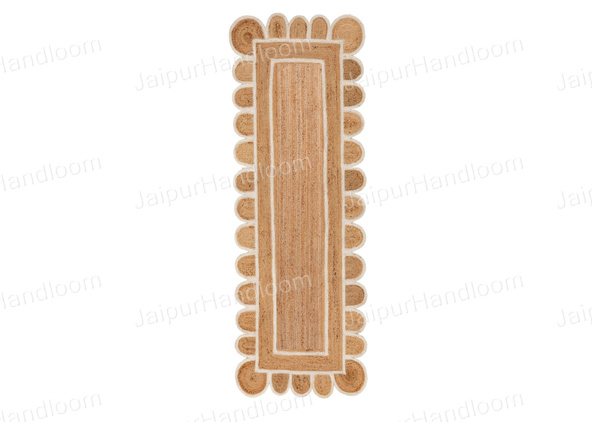 Beige Jute Braided Runner Rugfor Living Room – 3x30 handmade by LoomifyHome