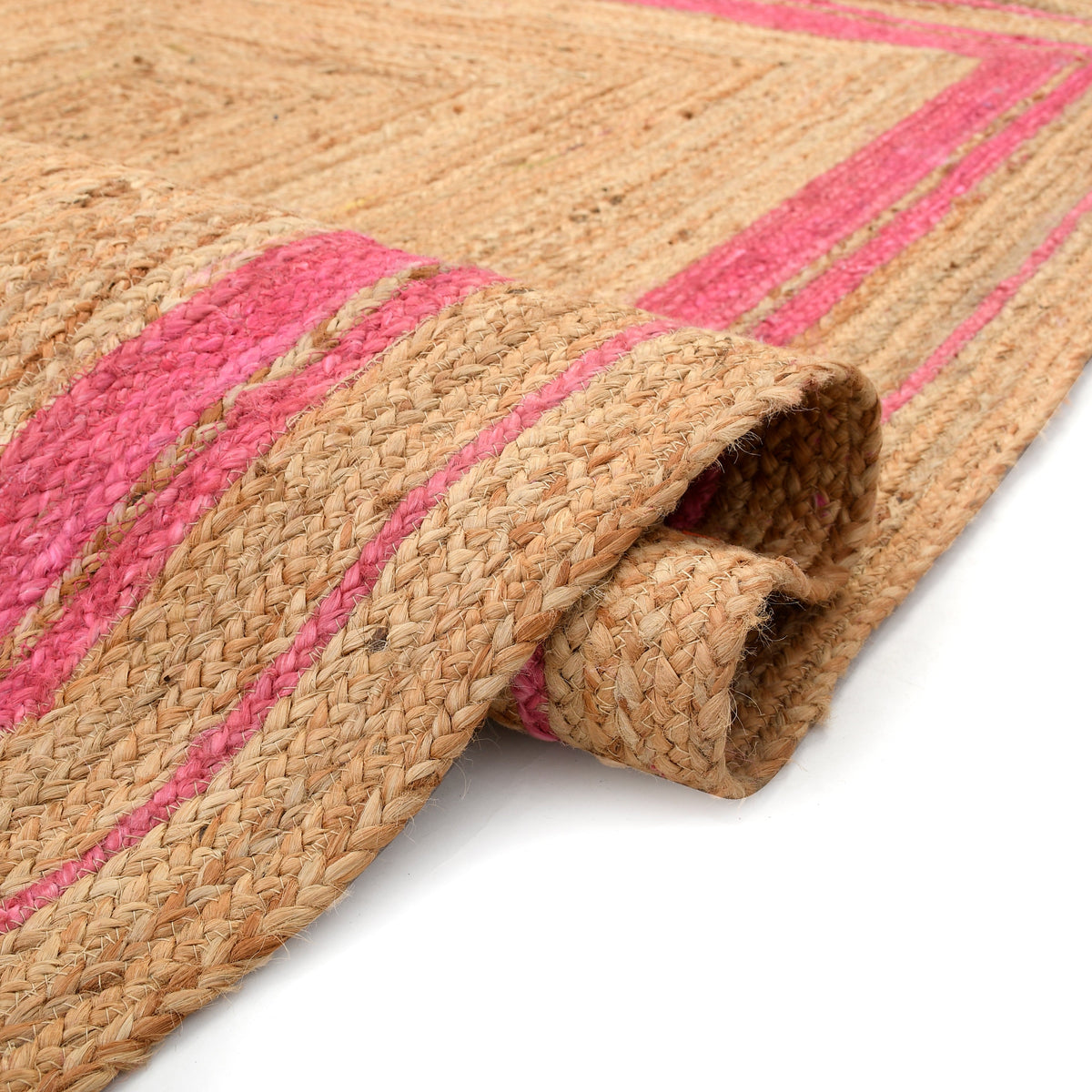 White Beige Jute Braided Stair Runnerfor Living Room handmade by LoomifyHome