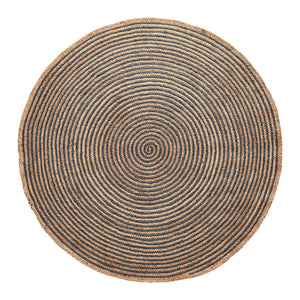 White Beige Jute Braided Round Rugfor Living Room – Mandala handmade by LoomifyHome