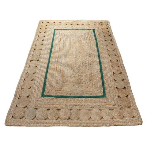 White Beige Jute Braided Runner Rugfor Living Room – 72 x 108 handmade by LoomifyHome