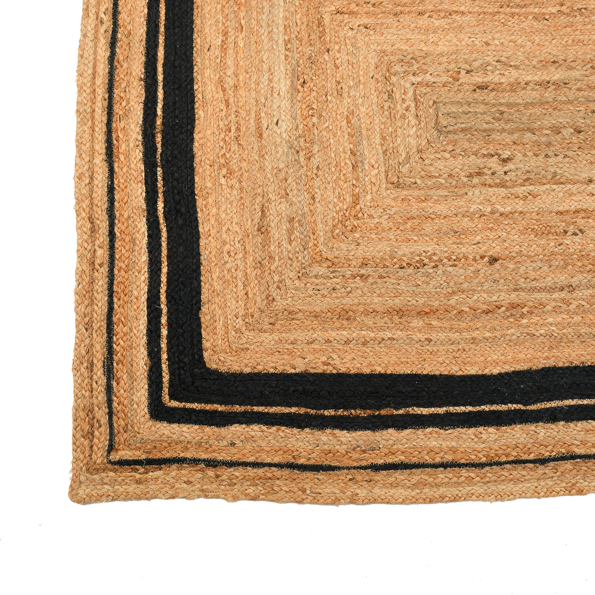 White Beige Jute Braided Runner Rugfor Living Room – 36 x 48 handmade by LoomifyHome