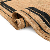 White Beige Jute Braided Runner Rugfor Living Room – 36 x 48 handmade by LoomifyHome