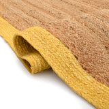 White Beige Jute Braided Runner Rugfor Living Room – 4 x 5 handmade by LoomifyHome