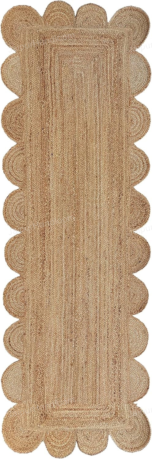 Beige Jute Braided Runner Rugfor Living Room – 12 x 15 handmade by LoomifyHome