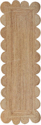 Beige Jute Braided Runner Rugfor Living Room – 12 x 15 handmade by LoomifyHome