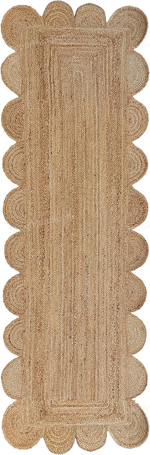 Beige Jute Braided Runner Rugfor Living Room – 12 x 15 handmade by LoomifyHome