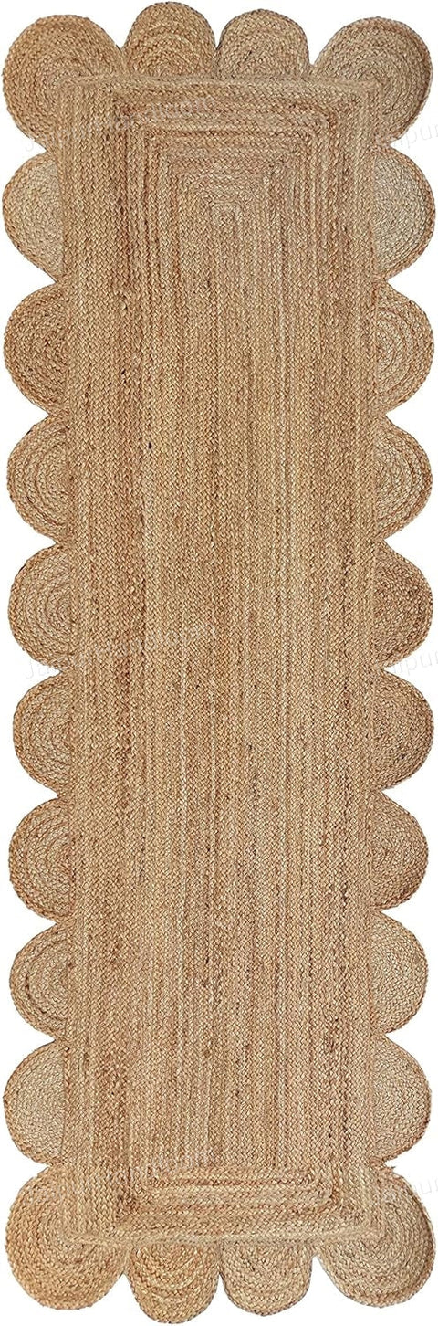 Beige Jute Braided Runner Rugfor Living Room – 12 x 15 handmade by LoomifyHome