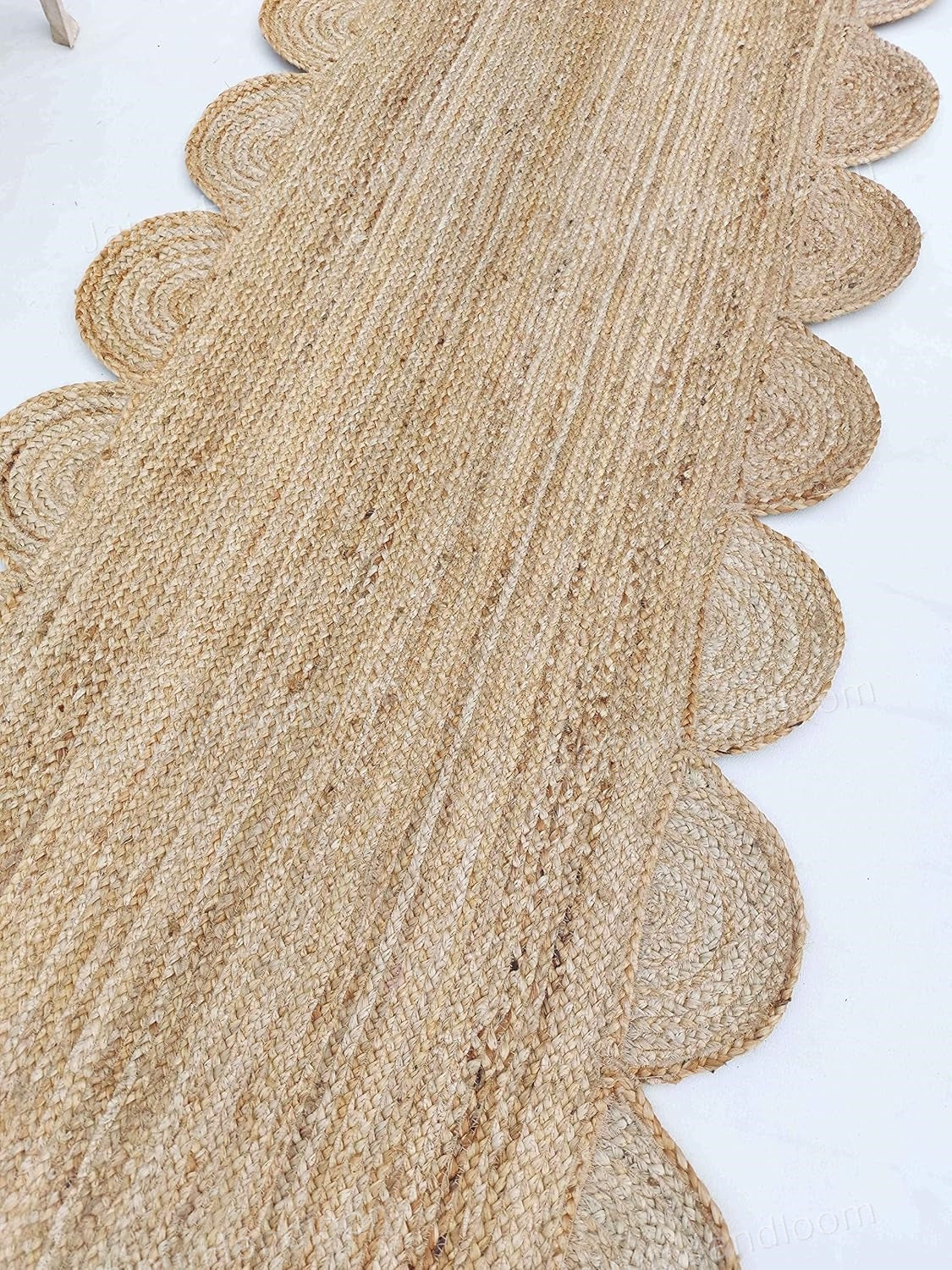Beige Jute Braided Runner Rugfor Living Room – 12 x 15 handmade by LoomifyHome