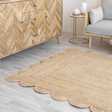 Beige Jute Braided Runner Rugfor Living Room – 12 x 15 handmade by LoomifyHome