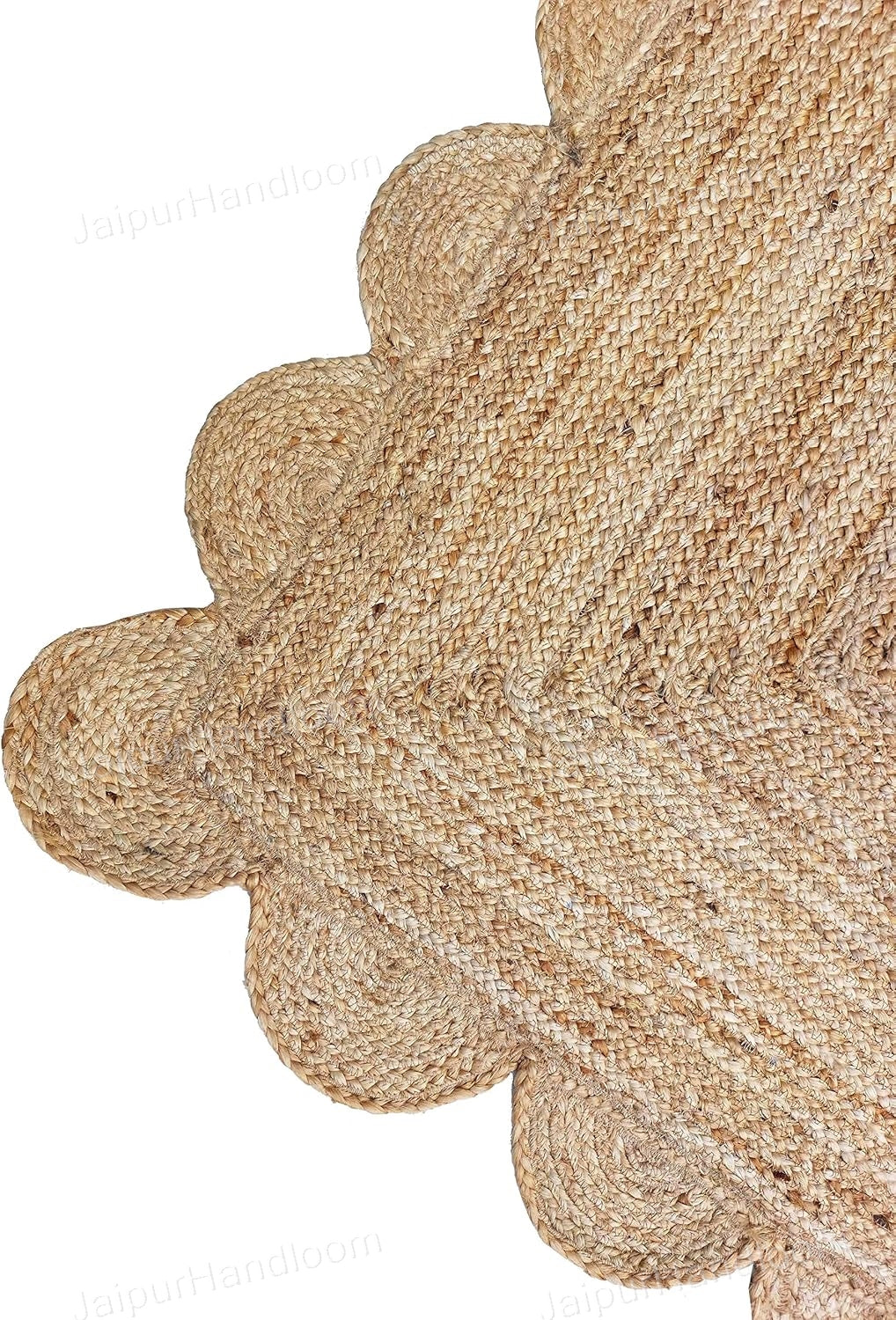 Beige Jute Braided Runner Rugfor Living Room – 12 x 15 handmade by LoomifyHome