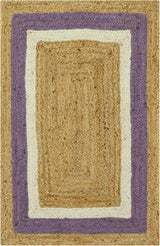White Beige Jute Braided Doormatfor Living Room – Scalloped handmade by LoomifyHome
