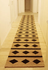 Beige Jute Braided Stair Runnerfor Living Room – 3 x 5 handmade by LoomifyHome