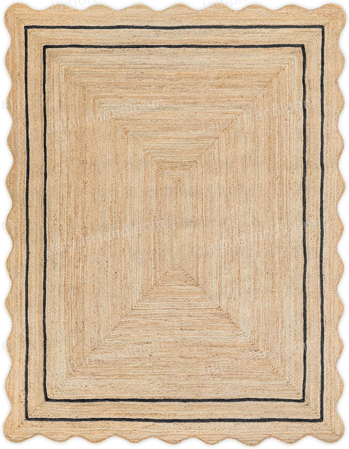 Beige Jute Braided Runner Rugfor Living Room – 10 x 14 handmade by LoomifyHome