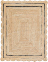 Beige Jute Braided Runner Rugfor Living Room – 10 x 14 handmade by LoomifyHome