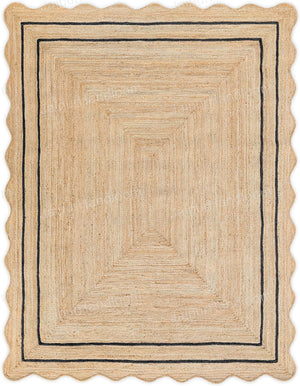 Beige Jute Braided Runner Rugfor Living Room – 10 x 14 handmade by LoomifyHome