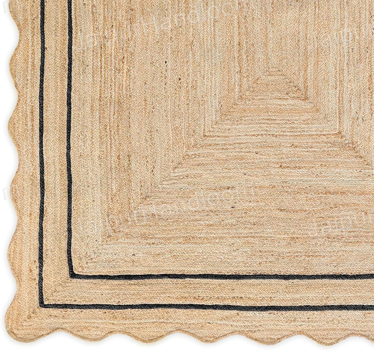 Beige Jute Braided Runner Rugfor Living Room – 10 x 14 handmade by LoomifyHome