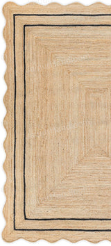 Beige Jute Braided Runner Rugfor Living Room – 10 x 14 handmade by LoomifyHome