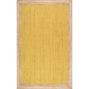 Beige Blue Jute Braided Runner Rugfor Living Room – 60 x 84 handmade by LoomifyHome