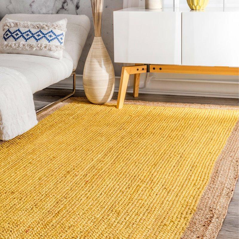 Beige Blue Jute Braided Runner Rugfor Living Room – 60 x 84 handmade by LoomifyHome