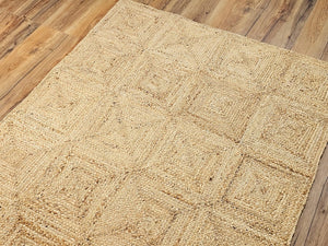 White Beige Jute Braided Area Rugfor Living Room – Farmhouse handmade by LoomifyHome