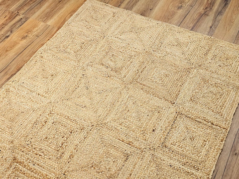 White Beige Jute Braided Area Rugfor Living Room – Farmhouse handmade by LoomifyHome