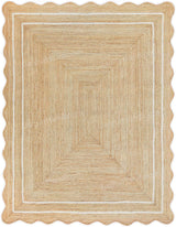 Beige Jute Braided Runner Rugfor Living Room – 120 x 168 handmade by LoomifyHome