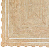 Beige Jute Braided Runner Rugfor Living Room – 120 x 168 handmade by LoomifyHome