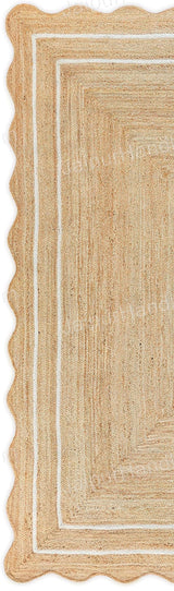 Beige Jute Braided Runner Rugfor Living Room – 120 x 168 handmade by LoomifyHome