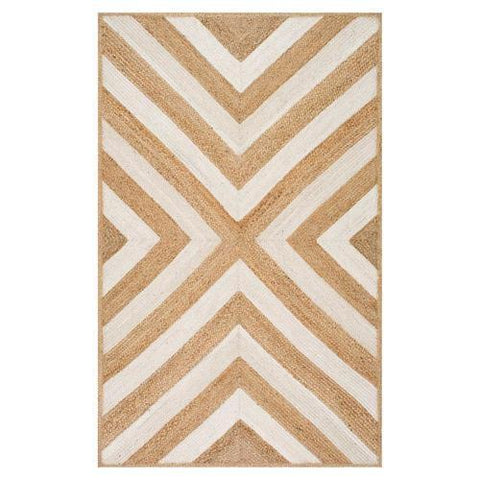 Beige Blue Jute Braided Runner Rugfor Living Room – Animal handmade by LoomifyHome