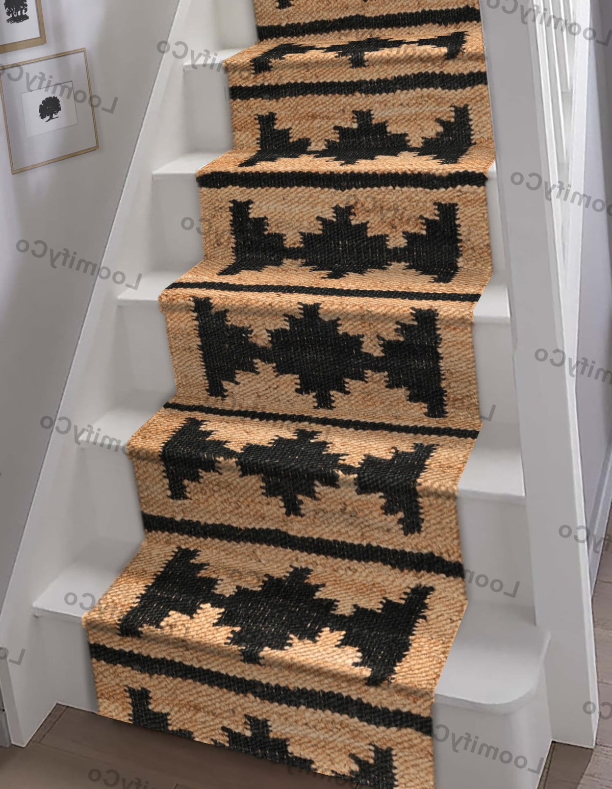 Jute Stair Treads Runner, Stair Tread rug,  Carpet Runner for Stairs, staircase carpet, stairway runner, stairway carpet