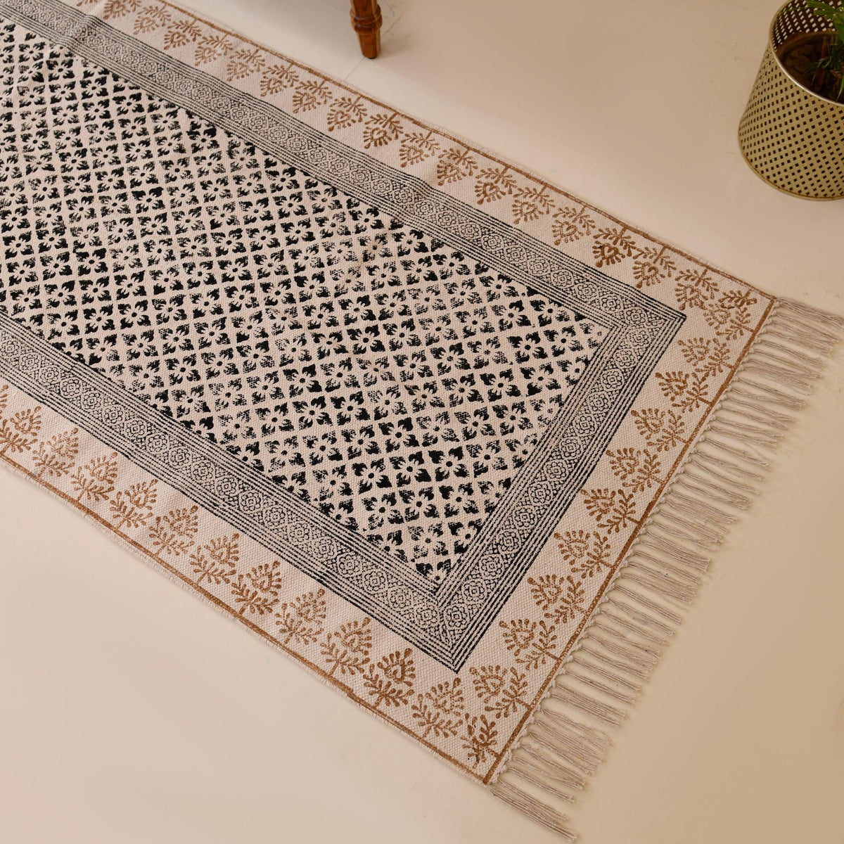 Multi Sizes Runner Rug for Stairs | Handwoven Indian Kilim  Eco-Friendly & Sustainable | Kitchen, Bedside, Hallway, Entry,