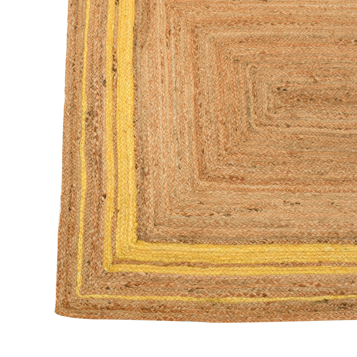 White Beige Jute Braided Area Rugfor Living Room – Scalloped handmade by LoomifyHome