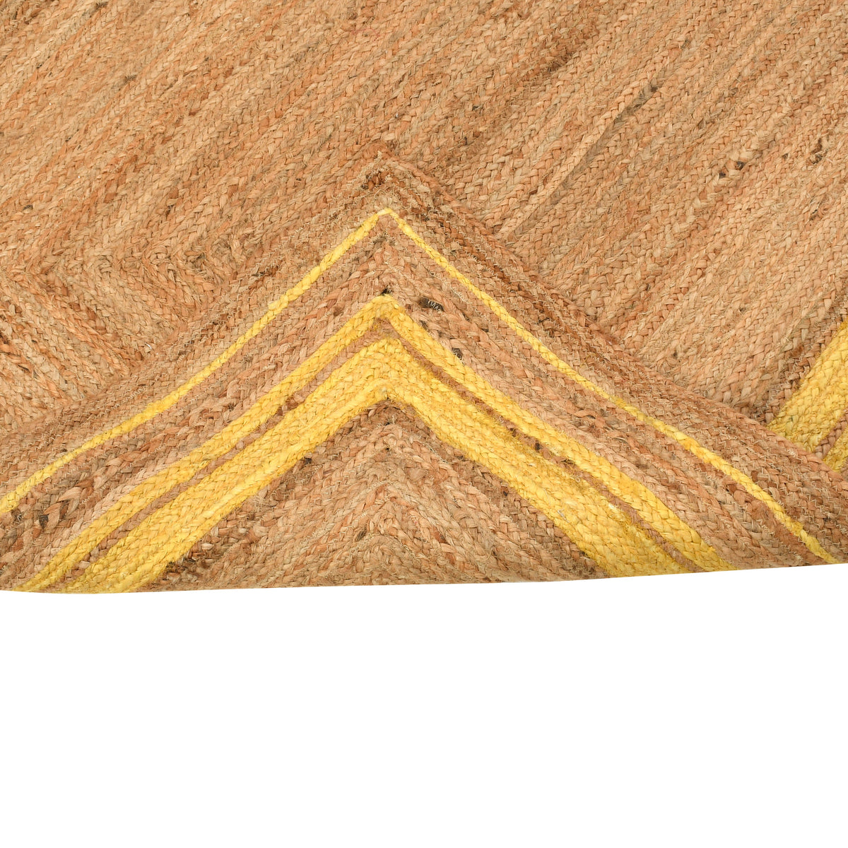 White Beige Jute Braided Area Rugfor Living Room – Scalloped handmade by LoomifyHome