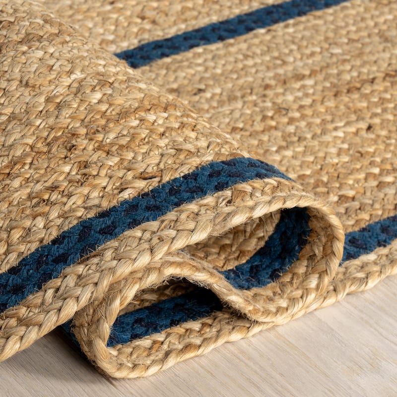 Multicolor Jute Braided Doormatfor Living Room handmade by LoomifyHome