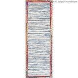 Beige Blue Jute Braided Runner Rugfor Living Room – Entryways handmade by LoomifyHome