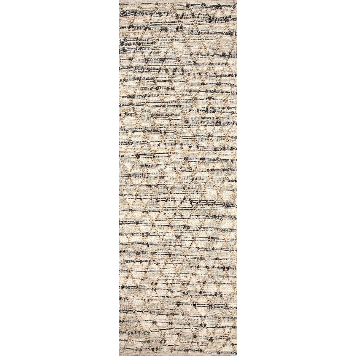 Beige Blue Jute Braided Runner Rugfor Living Room – 2 x 8 handmade by LoomifyHome