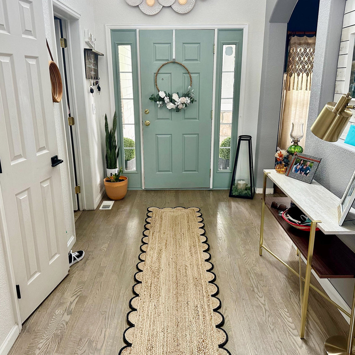 Beige Jute Braided Runner Rugfor Living Room – 3 x 5 handmade by LoomifyHome